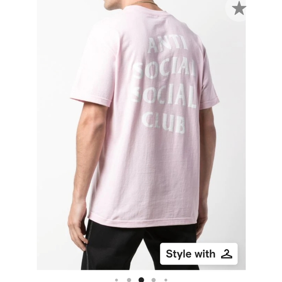 Anti social social club box logo tee pink XL - Picture 6 of 6